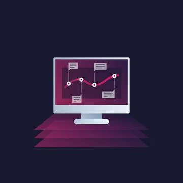 Data analytics vector icon Stock Illustration