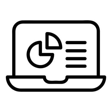 Data Analytics Vector Icon, Lineal style, from accounting icons collection Stock Illustration