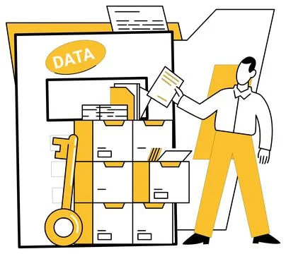 Data analytics vector illustration. Data analytics breathes life into numbers Illustrazione stock