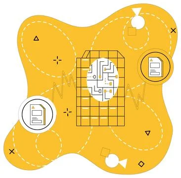 Data analytics vector illustration. Statistics become storytellers in capable Stock Illustration