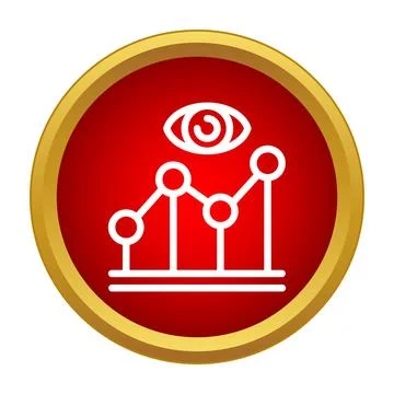Data analytics vision icon for business observation Stock Illustration