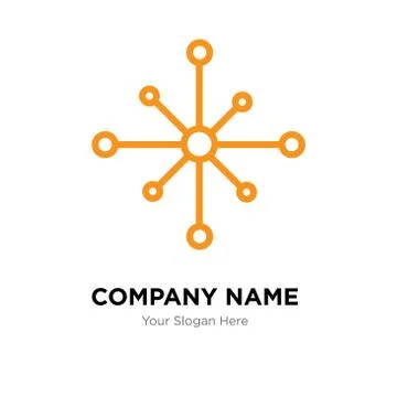 Data analytics wheel company logo design template Stock Illustration