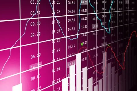 Data analyzing in stock market Stock Illustration