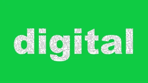 Data and Binary numbers on the digital computer screen on green screen. Stock Footage 143593241