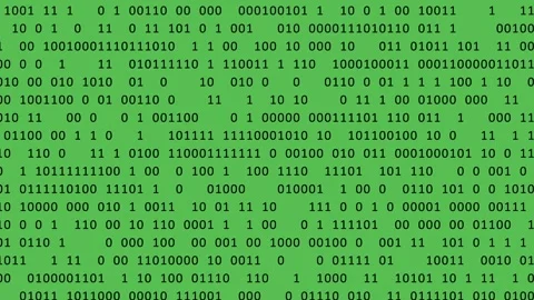 Data and Binary numbers on the digital computer screen on a green screen. Stock Footage 259964236