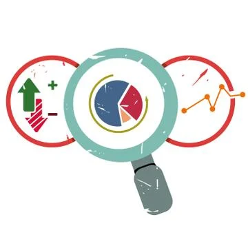 Data and business analysis Stock Illustration
