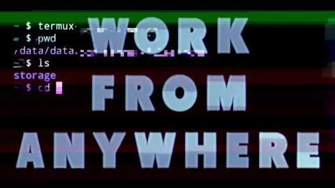 Data and code with words work from anywhere 库存影片 266119447