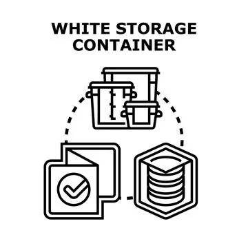 Data and document storage container organizing concept Stock Illustration