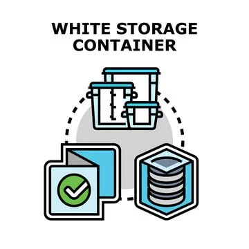Data and document storage container organizing concept Stock Illustration