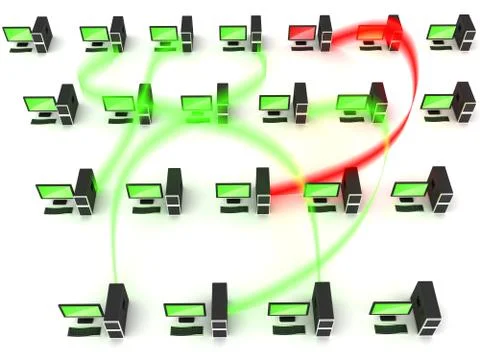 Data and files transfer concept Illustrazione stock