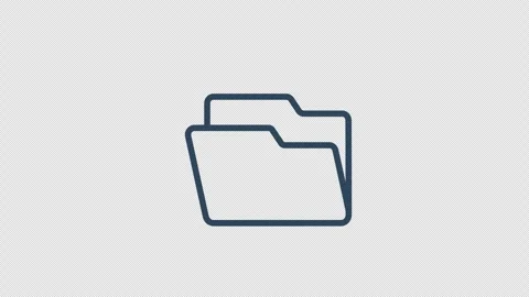 Data and folder animated icon Stock Footage 301739992