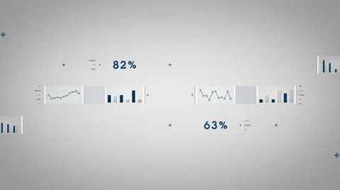 Data And Graphs Blue Zooming Stock Footage 43958405