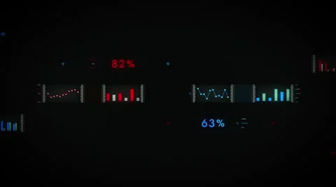 Data And Graphs Color Zooming Dark Stock Footage 43959266