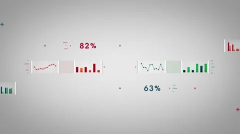 Data And Graphs Color Zooming Stock Footage 43960427