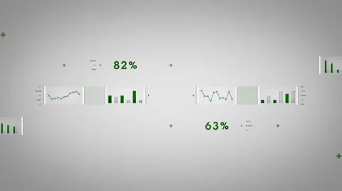 Data And Graphs Green Zooming Stock Footage 43962428