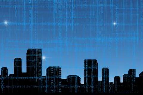 Data and icons graphics 库存插图