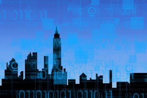 Data and icons graphics Stock Illustration