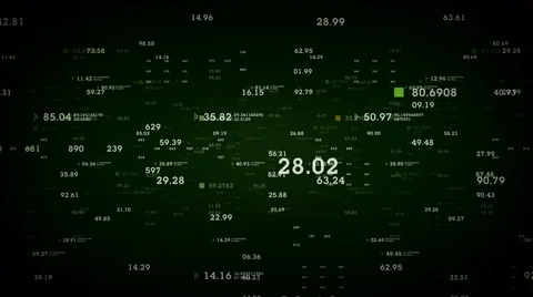 Data And Information Green Stock-Footage 66005838