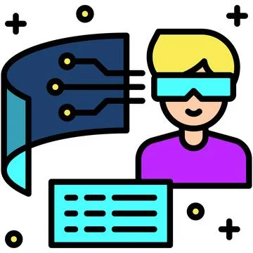 Data and information icon, Metaverse related vector 스톡 일러스트