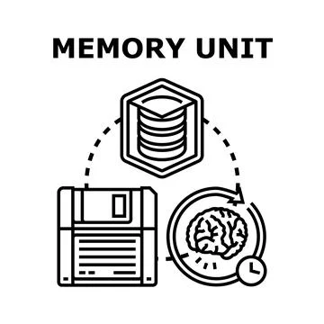 Data and mental retention process symbolizing memory 스톡 일러스트