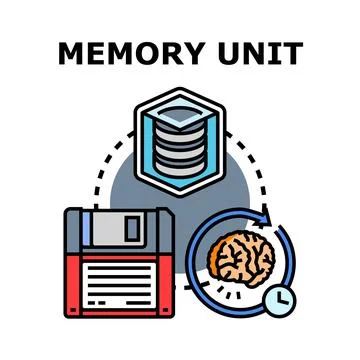 Data and mental retention process symbolizing memory イラスト素材