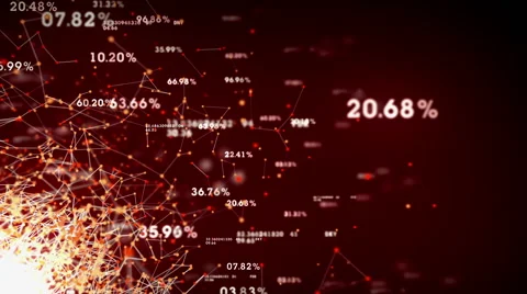 Data And Networks Red Stock Footage 50562582