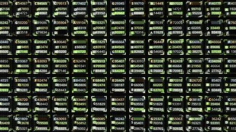 Data and number values passing through cyberspace. Animation. Colorful abstract Illustrazione stock