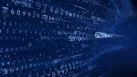 Data and numbers. Video stock 67549985
