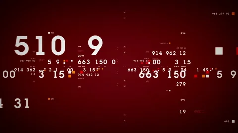 Data And Numbers Red Stock Footage 59766575