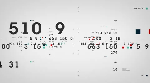 Data And Numbers White Stock-Footage 59766613