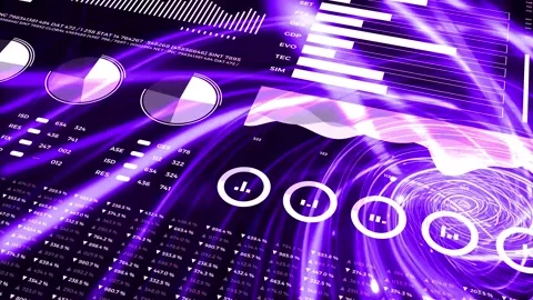 Data and report statistics, animation with graph diagrams. Stock Footage 168710149
