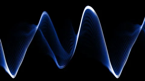 Data and sound wave or water waves slice background. Looped. Dot terrain col Stock Footage 286704393