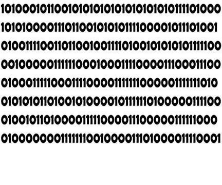 Data and technology, decryption and encryption, computer background numbers 1 Stock Illustration