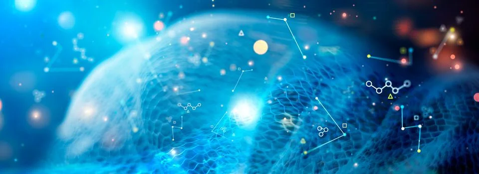 Data and technology in network and internet connections in cloud computing Foto stock