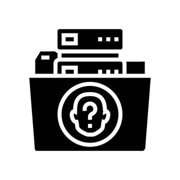 Data anonymization ethical ai glyph icon vector illustration Illustrazione stock