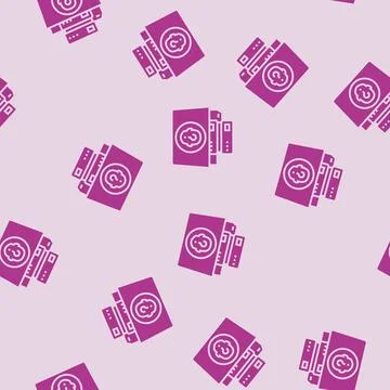 Data anonymization ethical ai glyph seamless pattern Stock Illustration