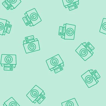 Data anonymization ethical ai line seamless pattern Illustrazione stock