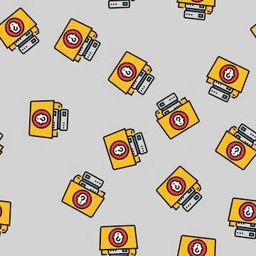 Data anonymization ethical ai vector seamless pattern Stock Illustration