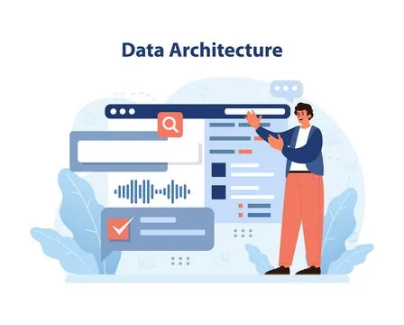 Data Architecture concept. Flat vector illustration Stockillustratie