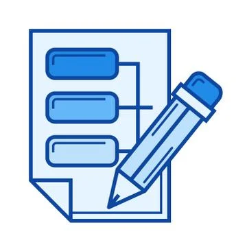 Data architecture line icon. Stock Illustration