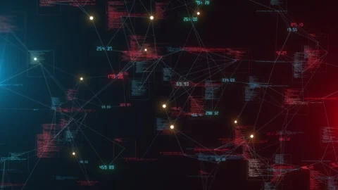 Data architecture network cloud computing analytics information technology  Stock Footage 286083953