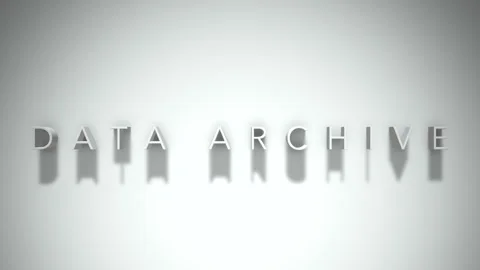 Data archive 3D title animation with shadows on a white background Video stock 297906704
