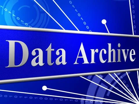 Data archive representing file transfer and drive Ilustración de archivo