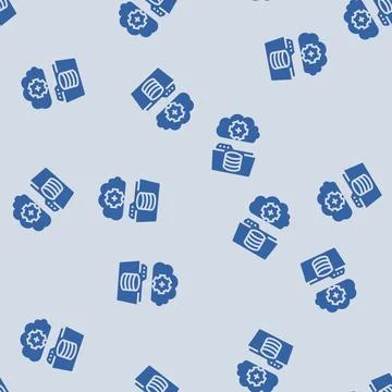 Data archiving database glyph seamless pattern Stock Illustration