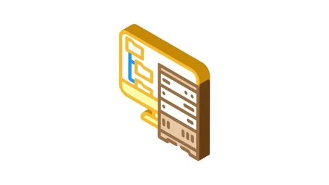 Data archiving database isometric icon animation Stock Footage 327289419