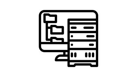 Data archiving database line icon animation Stock Footage 326759771