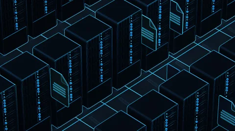 Data Are Transfer In Servers Stock Footage 62343772