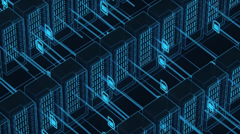 Data Are Transfer In Servers Stock Footage 62343937