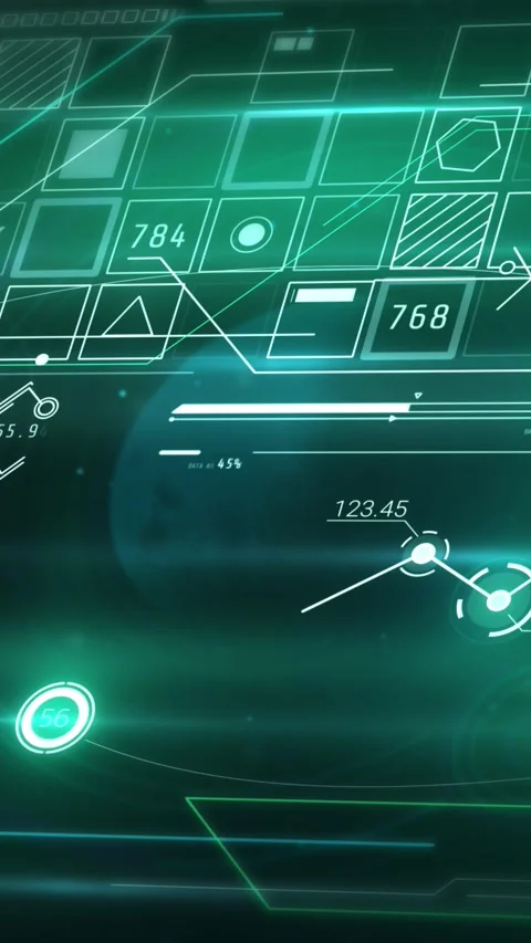 Data array in the virtual NFT space. 動画素材 252843293