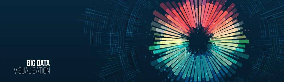 Data array visual concept. Big data connection complex. Big data visualizatio Stock Illustration